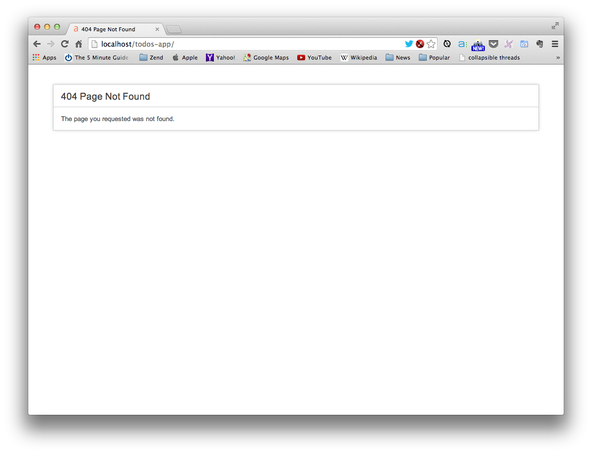 CodeIgniter’s default “404 Page Not Found” error page