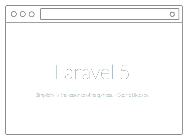 Laravel 5 welcome page